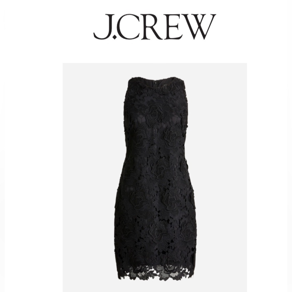 J Crew Collection Black Lace‎ Mini Dress